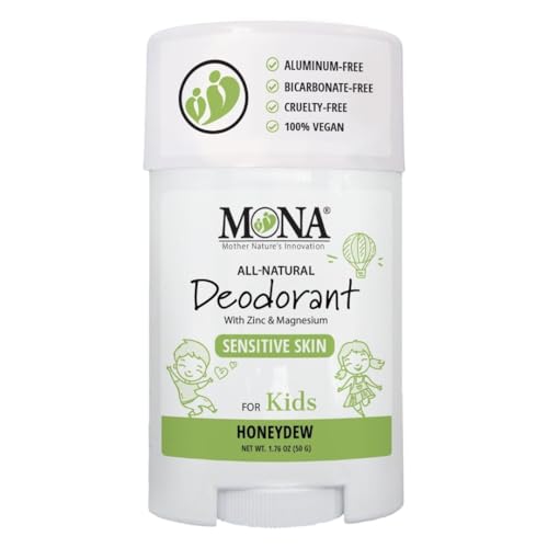 MONA 100% Natural Deodorant for Kids, Preteens & Teens |...