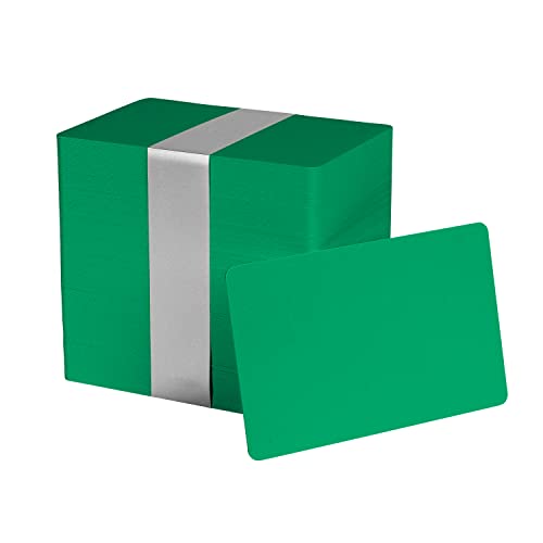 Image of Pack of 500 Green CR80 PVC Cards | 30 mil by easyIDea