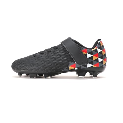 Soccer Cleats for Kids & Youth | Lightweight Football Shoes for Firm Ground | Durable Girls & Boys Soccer Cleats with Non-Slip Sole | Comfortable Soccer Boots | Unisex Size 11-6