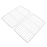 IMIKEYA 2 Stück Gefrierschrank Ersatzregale aus Metall Weißes Drahtgitter Regal für Gewerbliche Kühlschränke Mehrlagig Robust Luftzirkulierend Gefrierschrank Organizer für Lagerung