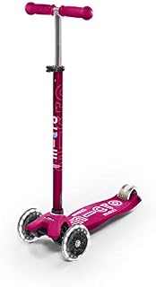 Micro Kickboard - Maxi Deluxe LED 3-Wheeled, Lean-to-Steer, Swiss-Designed Micro Scooter for Kids