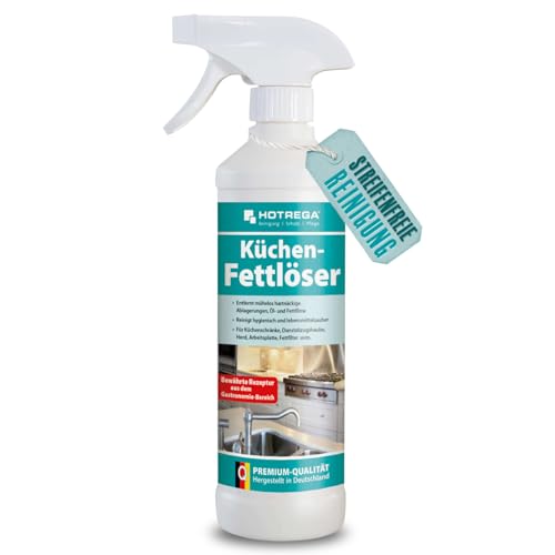 Preisvergleich Produktbild HOTREGA Küchenentfetter Fettlöser 500ml / Konzentrat für Dunstabzugshaube Herd Edelstahl / Entfernt hartnäckige Öl- und Fettablagerungen