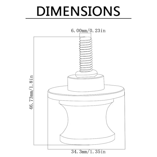 2Pcs M6 Ständeraufnahme 6mm Bobbins Montageständer Adapter CNC Aluminium für MT-03 MT-01 MT-07 MT-09 MT-10 MT-125 2000-2022(Schwarz)