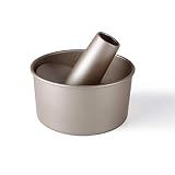 SAVORLIVING Angel Food Cake Pan Non-Stick Fluted Tube Pan with Removable Bottom Carbon Steel Bundt P