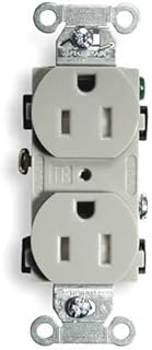 15A 5-15R 125V Receptacle Duplex Gray - Pack Of 6