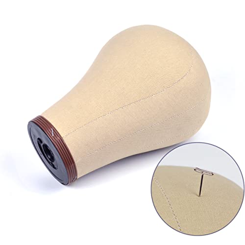 YTBYT 21 Zoll Perücke Kopf Kork Leinwand Block Kopf Perücke Display Styling Kopf Mannequin Kopf Mit Stand und Montage Löcher