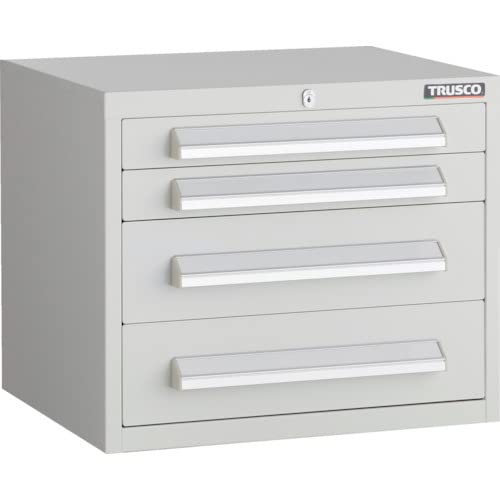 TRUSCO WLVR型キャビネット 500X412XH420 引出4段 ホワイト色 WLVR-422-W