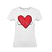 Mr. Gadgets - Camiseta divertida con corazón y texto en inglés "Best Friends" blanco M