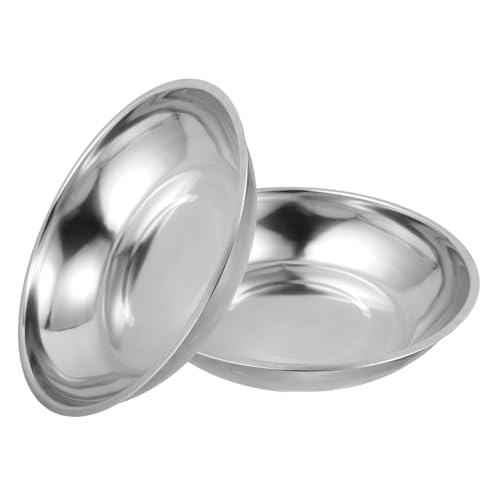 HEALLILY 2pcs Dial Scale Pan Accessories Weighing Dish for Kitchen Industrial Use Stainless Steel Weighing Plate Pointer Scale