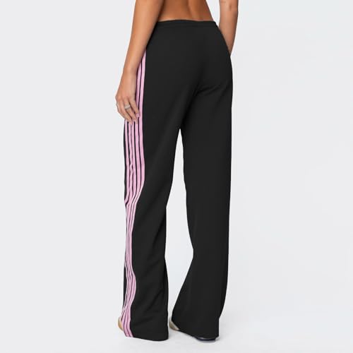 Pantalon de jogging cargo avec cordon et bandes contrastées