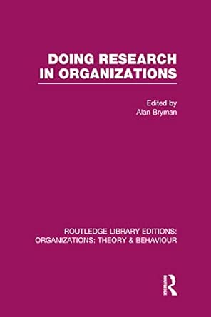 Doing Research in Organizations book cover