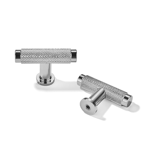 khtumeware 10 Pack Polished Nickel Knurled Cabinet Pulls 1.97 Inch Center to Center Cabinet Pulls Drawer Pulls Kitchen Hardware Kitchen Handles for Cabinets Cupboard Handles