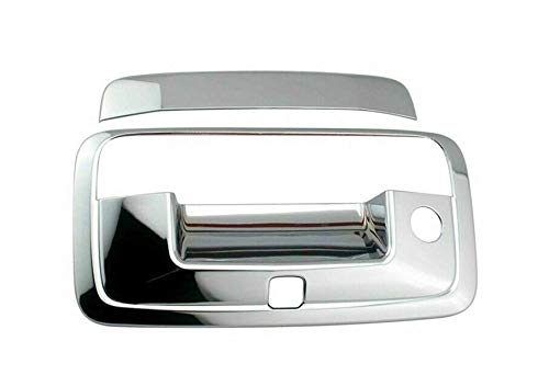 TX Racing Chrome Tailgate Door Handle Cover with Keyhole and Camera Hole for 2014-2018 Chevy Silverado/GMC Sierra 1500 2500HD 3500HD