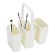 Hapivida Pinsel Wassereimer, Tragbarer 3 in 1 Abnehmbarer Pinselwascher Aquarell Kunststift Behälter Multifunktionaler Pinsel Reinigungseimer with Griff