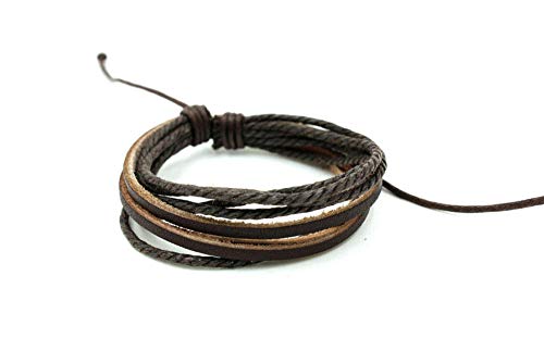 Bracelet en cuir pour femmes et hommes de caractère au tressage de qualité