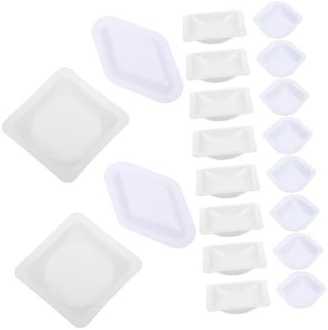 Science Measuring Dishes GARVALON 100pcs Laboratory Weighing Dishes with Chamfered Edges Plastic ...