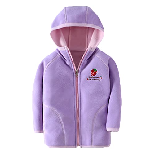 Toddler Boy Girl Long Sleeve Winter Cartoon Fleece Zip Up Hoodie Sweatshirt Kids Coat Jacket Warm Outwear