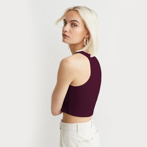 Image of KERI PERRY Tops for Women Crop Top for Women's Tank Activewear Tee Sports Western Casual Cotton Camisole Pack of 3 Combo