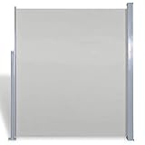 toldo lateral retractil 200x300 Material del soporte: Acero vidaXL Toldo Lateral Retráctil Poste de Acero Gris 160x300 cm Mampara Terraza