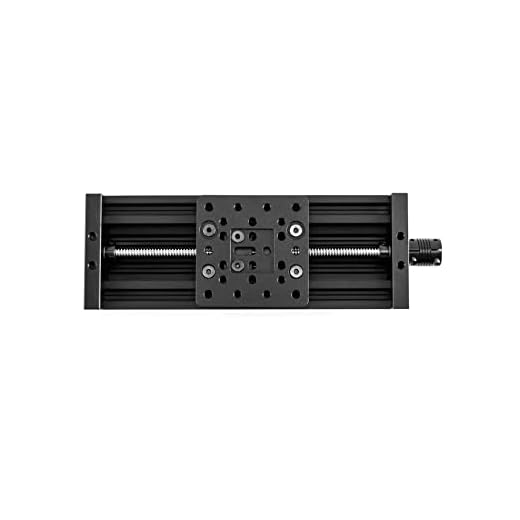 QWORK 4080U Z-axis Screw Slide Table Linear Actuator Kit, 7-7/8" High Precision Linear Module for Engraving Machines, Laser Printers, 3D Printer and DIY CNC Router Parts X Y Z Axis, 200mm Black