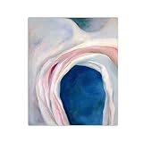 OZOOPY Georgia O'Keeffe Tableau sur Toile,Tableaux Célèbre Rose et bleu I. Photo imprimée sur toile,Reproduction sur Toile,Tableau Décoration Murale Salon 90x108cm(35x43in) Sans Cadre