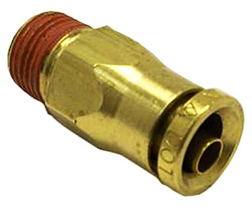 TORQUE Push in To Connect Brass Air Male Fitting Straight Connector 1/4 OD x 1/8 NPT - (TR14SF18)