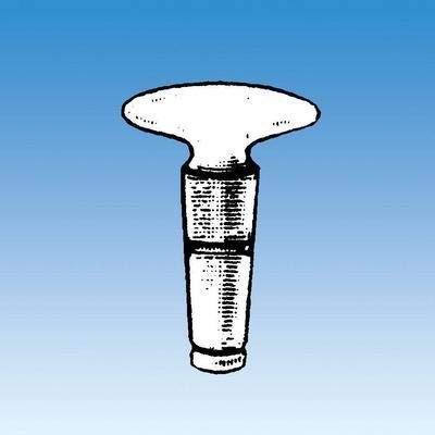 8223-03 Straight Bore Stopcock Plug GB, Threaded Ends, 2 mm Size