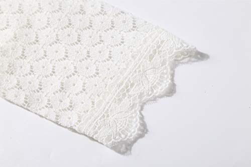 Girls Dresses Flower Girl 6T White Lace Long Sleeve Casual Knee Length Bridesmaid Wedding Church Dress Girl Party Pageant Gowns With Belt White Dress For Kids (Size 6-7 Years)=Ls White-140 #TOP3