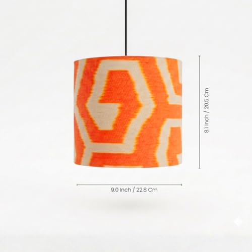Image of ExclusiveLane 'Amber Sunset' Pendant Hanging Lights for Living Room (22.8 Cm, Cotton Wrapped Over Polyvinyl, Set of 1) | Pendant Lights for Ceiling Lights for Living Room Hanging Lamps for Bedroom