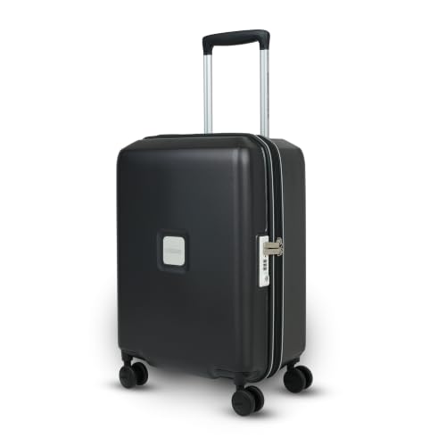 Image of American Tourister Zenrix | Cabin Trolley Bag (55 cm) | 360 8 Wheel Travel Luggage | Hard Case Polycarbonate Suitcase | Recessed TSA Lock | Black & White