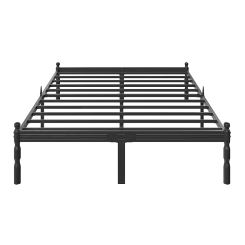 ZIYOO 18 inch Full Bed Frames with Mattress Slide Stopper, Vintage Style, 1500LBS Heavy Duty Steel Slats, Prevent Mattress from Sliding, No Box Spring Needed, Platform Noise-Free by ZIYOO - Used condition - US$53.95