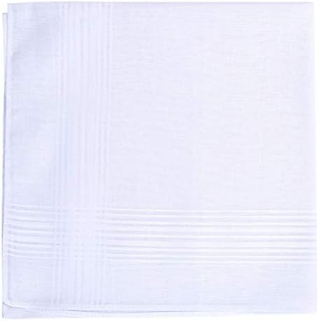 Imperial Men's Fine Cotton Handkerchiefs, 13 Pack, 100% Cotton (White)