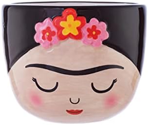 Sass And Belle Vaso Per Piante Con Motivo Frida Kahlo - Ceramica, Design Colorato - 5