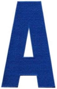 Hockey Style Patch Royal Blue A Patch Alternate Captain Iron On for Jersey Football, Baseball, Soccer, Hockey, Lacrosse, Basketball