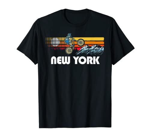Photo de Vintage New York Mountain Bikier Retro MTN Biking 80s T-Shirt