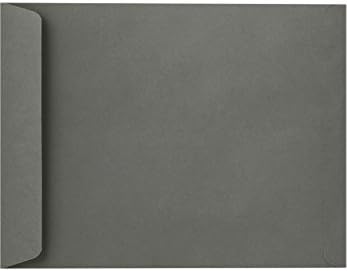 LUXPaper 10 x 13 Open End Envelopes | Peel & Press | Smoke Gray | 80lb. Text | 1,000 Qty
