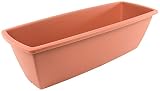 Iris Ohyama, Pot pour Plantes jardinière rectangulaire avec système de Drainage/réservation de l'eau pour Le Jardinage - Rectangle Plant Pot 650, Marron