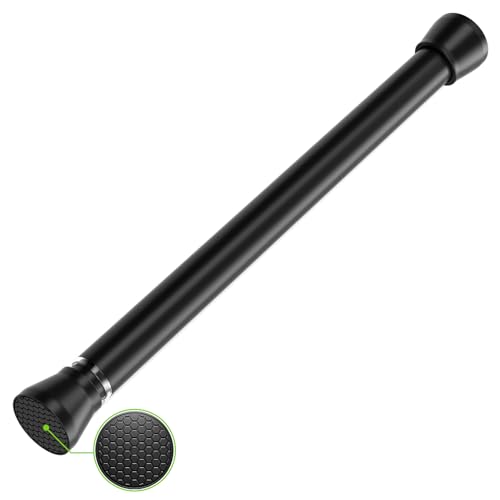 Black Tension Rods 16 to 26 Inch Curtain Rods No Drilling