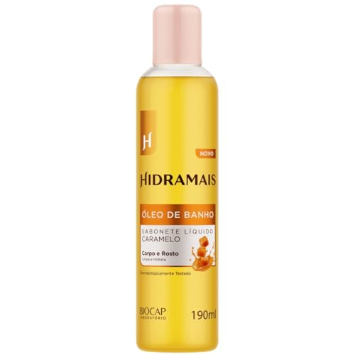 Óleo de Banho Hidramais Caramelo 190ML - Sabonete Líquido Hidratante Corporal - Pele Macia e Perfumada