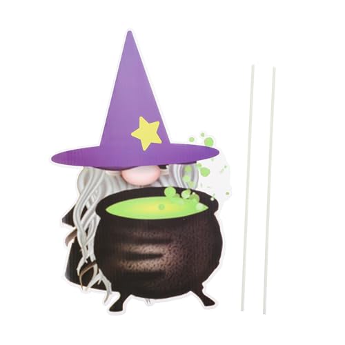 BESPORTBLE 1pc Halloween Lawn Stake Sign Decoration for Outdoor Garden Creepy and Weather-resistant for Halloween Decorations and Display
