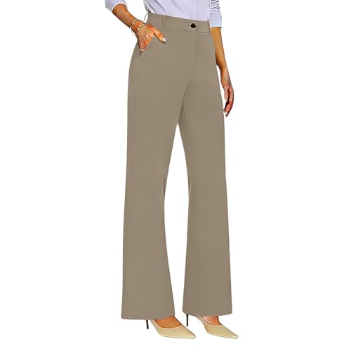 Pantalon d'été en tissu coupe droite chic et fluide de qualité premium