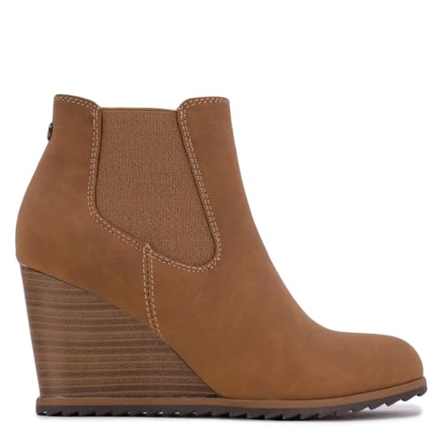 Nautica Women's Wedge Boot - Casual Fashion High Heel Slip-On Ankle Booties2