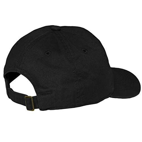Kids Boy Girl Baseball Cap Hat Washed Low Profile 100% Cotton Soft Lightweight Adjustable Size (6-9 Years, Black) #TOP2