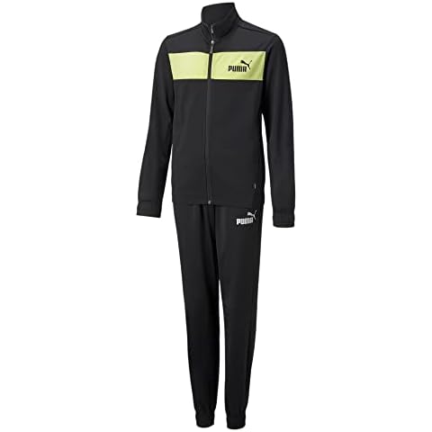 PUMA Boy's Poly Suit Cl B Track Suit, Schwarz (Puma Black-Lemon),128 Cover