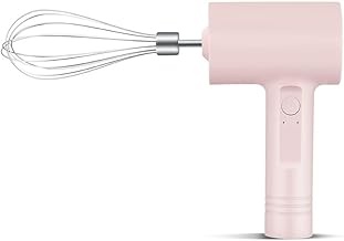 Portable Electric Egg Beater Cordless Handheld Mixer, 3-Speed Adjustable Lightweight USB Rechargeable Hand Mixer Stainless Steel Egg Whisk with Double Egg Sticks for Kitchen Baking and Cooking (Pink)