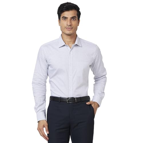 Image of Park Avenue Men's Pure Cotton Checks Pattern Slim Fit Semi Cutaway Collar Full Sleeve Formal Shirt