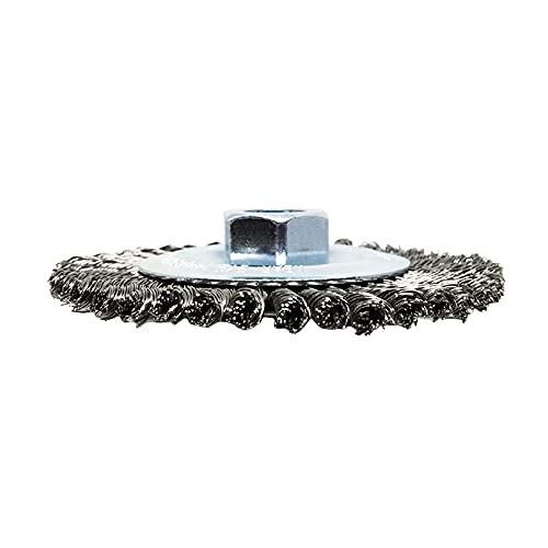 Image of Benchmark Abrasives 4 1 /2 Inch Stringer Bead Wire Wheel for Angle Grinder, Cleaning Narrow Holes, Derusting, Paint Removal, Deburring Grinding Wheels - Grinder Cutting Wheel - Stainless Steel