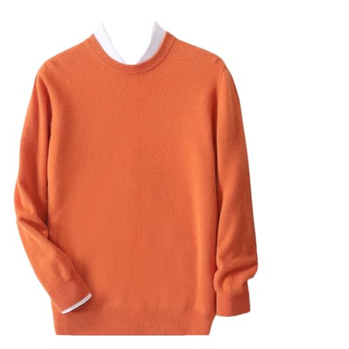 Men Solid Wool First Line Garment Seamless Basis Loose Casual Cashmere Knitting Sweater - Main Image