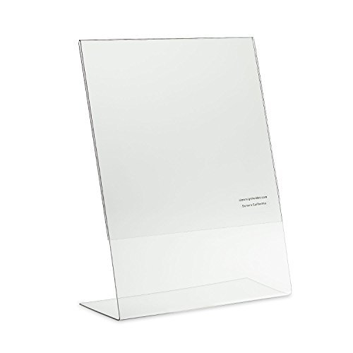 Sourceone.org Premium Clear 8.5 X 11-Inches Acrylic Slant Back Sign Holder, Brochure Holder #TOP1