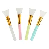 4pcs Silicone Face Mask Applicators Kit, Soft Flexible Hairless Brushes Set for Mud Clay,Charcoal Mixed Mask or Moisturizers,Facial Body Beauty Tool